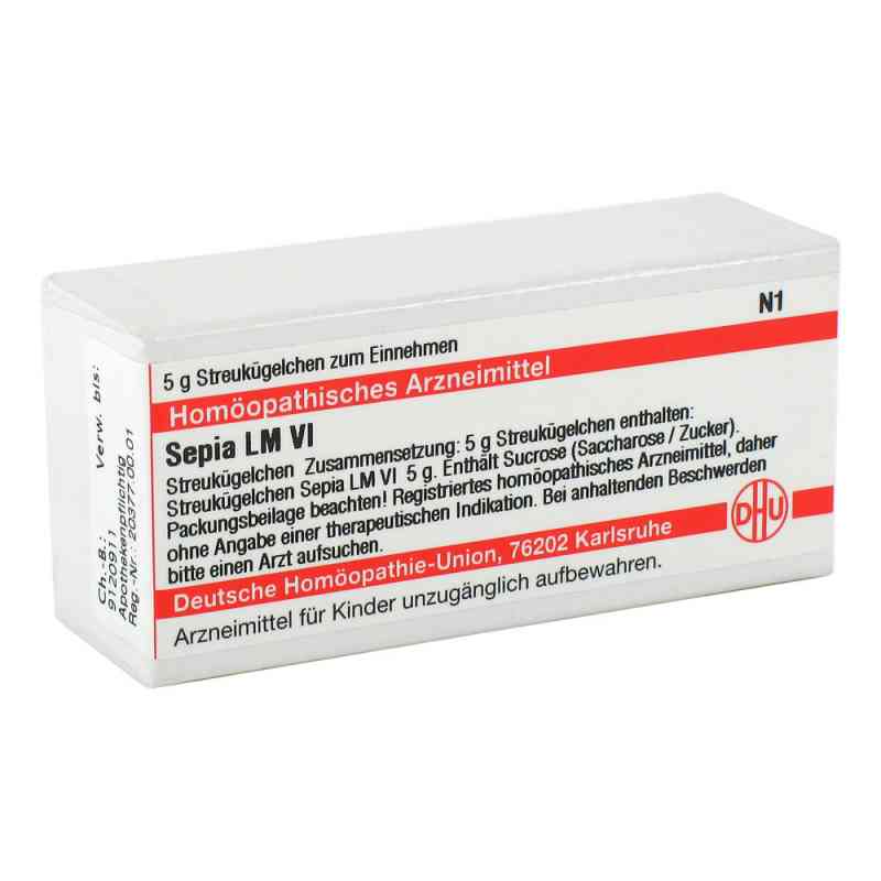 Lm Sepia Vi Globuli 5 g von DHU-Arzneimittel GmbH & Co. KG PZN 02660025