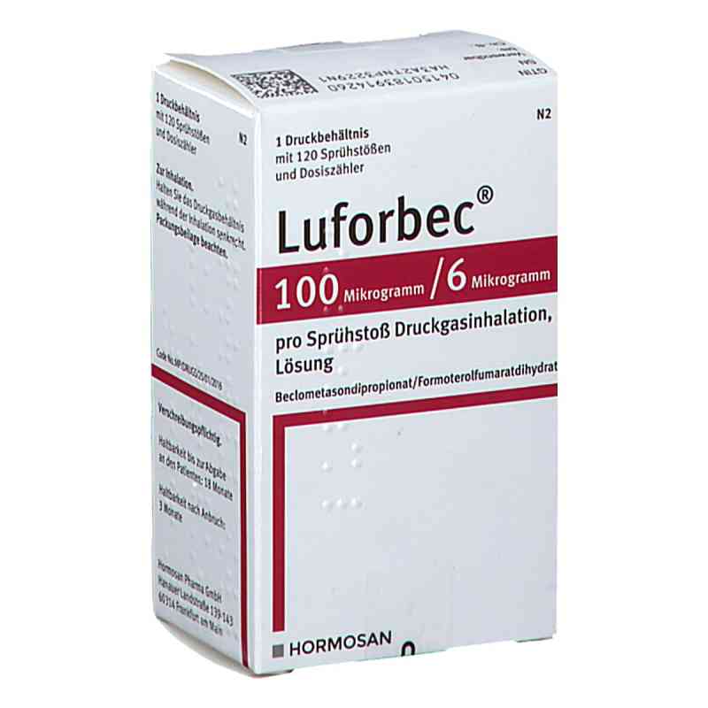 Luforbec 100 Μg/6 Μg 120 Hub Dosieraerosol 1 stk von HORMOSAN Pharma GmbH PZN 18391426