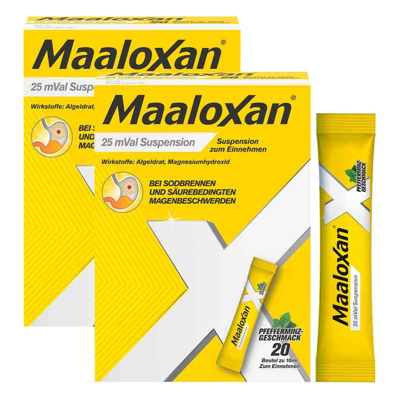 Maaloxan 25 Mval Suspension 2x20X10 ml von A. Nattermann & Cie GmbH PZN 08104467