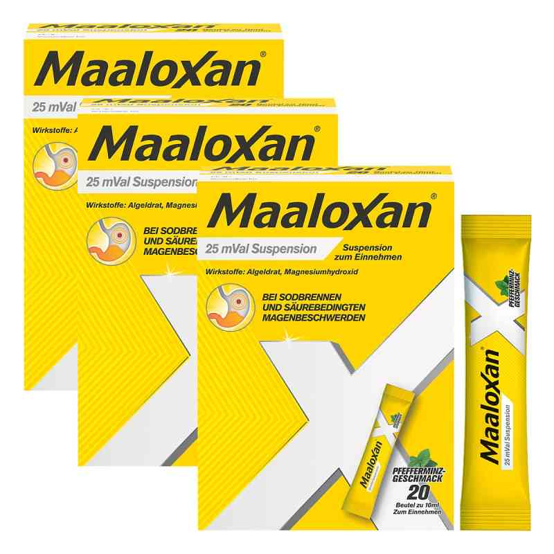 Maaloxan 25 Mval Suspension 3x20X10 ml von A. Nattermann & Cie GmbH PZN 08104468