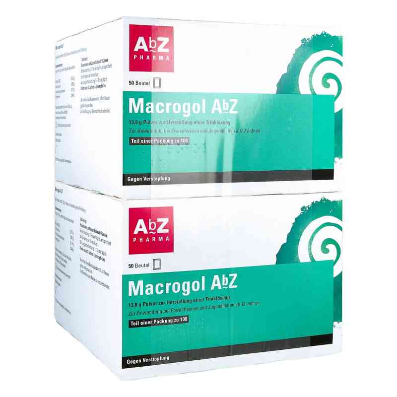 Macrogol Abz Pulver zur, zum Herst.e.Lsg.z.Einneh. 100 stk von AbZ Pharma GmbH PZN 10398943