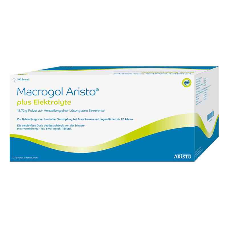Macrogol Aristo Plus Elektrolyte 13,72 g Pulver 100 stk von Aristo Pharma GmbH PZN 18858568