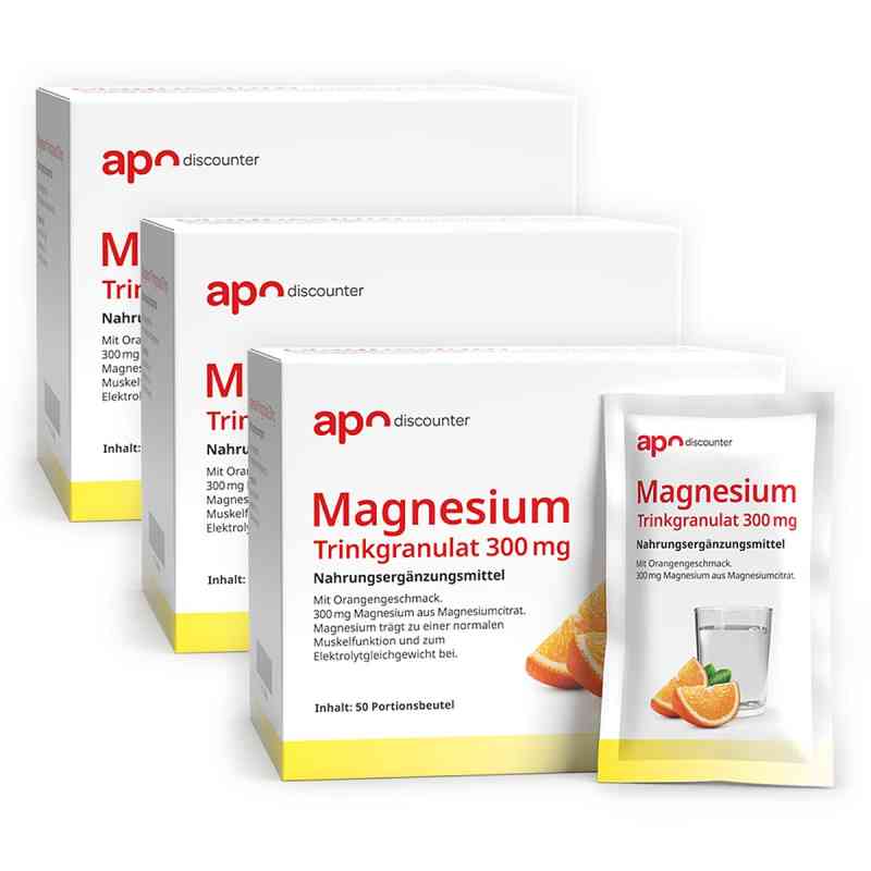 Magnesium 300 mg von apodiscounter  3x50X6 g von apo.com Group GmbH PZN 08107058