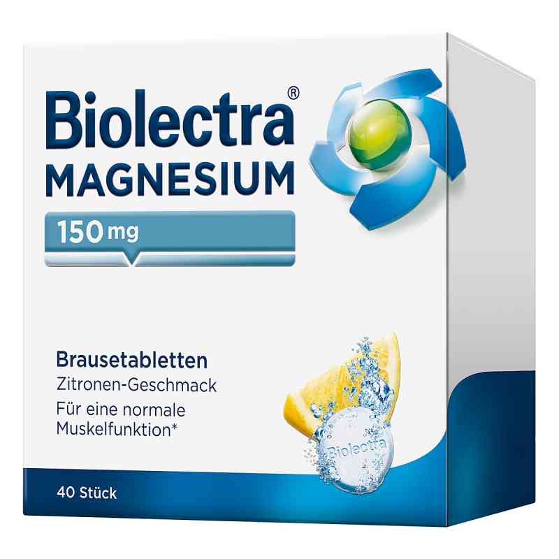 Magnesium Biolectra Brausetabletten Zitrone 40 stk von HERMES Arzneimittel GmbH PZN 03154399