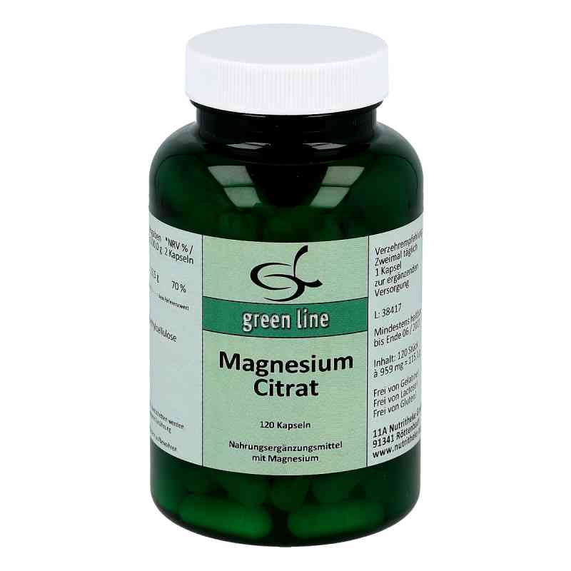 Magnesium Citrat Kapseln 120 stk von 11 A Nutritheke GmbH PZN 09775116