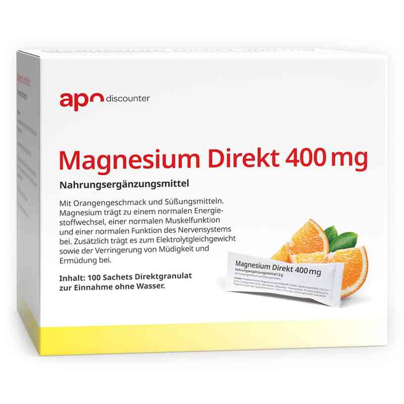 Magnesium Direkt 400 mg von apodiscounter 100X2 g von apo.com Group GmbH PZN 19342335