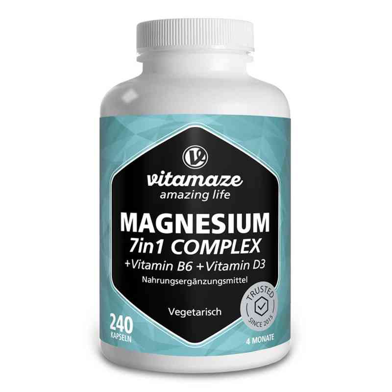 Magnesium Komplex 400mg 7 Formen + B6 + D3 Kapseln 240 stk von Vitamaze GmbH PZN 20514356