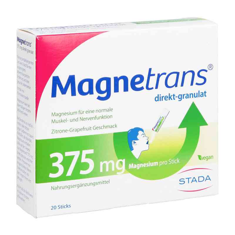 Magnesium Magnetrans direkt 375 mg Granulat 20 stk von NUTRILO GMBH PZN 07758289