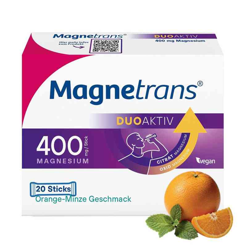 Magnetrans duo-aktiv 400mg Magnesium Direktgranulat-Sticks 20 stk von STADA Consumer Health Deutschland GmbH PZN 14367589