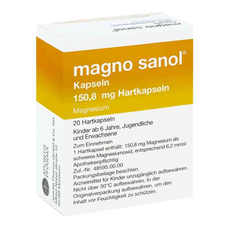 Magno Sanol Hartkapseln 20 stk von APONTIS PHARMA Deutschland GmbH  PZN 01834196