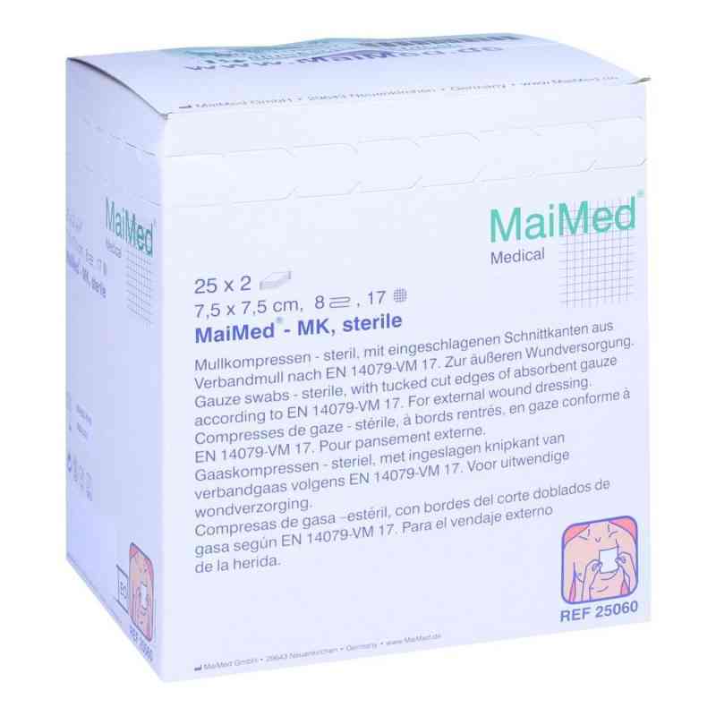 Maimed Mullkompressen 7,5x7,5 cm steril 8fach 25X2 stk von Brinkmann Medical ein Unternehmen der Dr. Junghans PZN 11296127