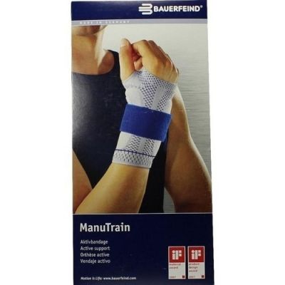Manutrain Handgelenkbandage Größe 5 links schwarz 1 stk von Bauerfeind AG / Orthopädie PZN 07552398