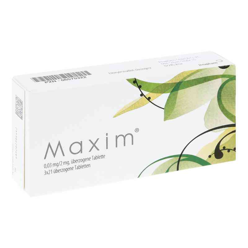 Maxim 0,030 mg/2 mg überzogene Tabletten 63 stk von Jenapharm GmbH & Co.KG PZN 06575322