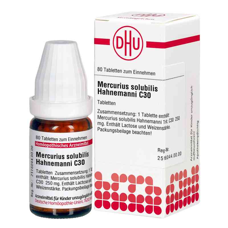 Mercurius Solub. C30 Tabletten Hahnemann 80 stk von DHU-Arzneimittel GmbH & Co. KG PZN 07141761