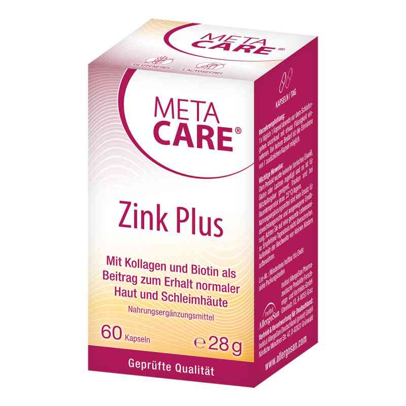 Meta Care Zink+ Kapseln 60 stk von INSTITUT ALLERGOSAN Deutschland (privat) GmbH PZN 12729522