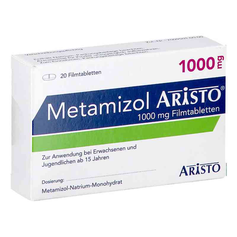 Metamizol Aristo 1000 mg Filmtabletten 20 stk von Aristo Pharma GmbH PZN 18702062