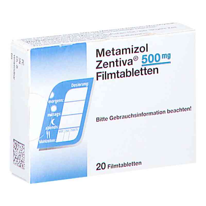 Metamizol Zentiva 500 Mg Filmtabletten 20 stk von Zentiva Pharma GmbH PZN 17418873