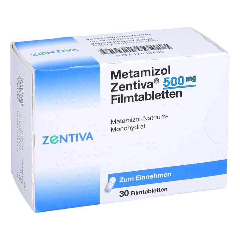 Metamizol Zentiva 500 Mg Filmtabletten 30 stk von Zentiva Pharma GmbH PZN 17418896