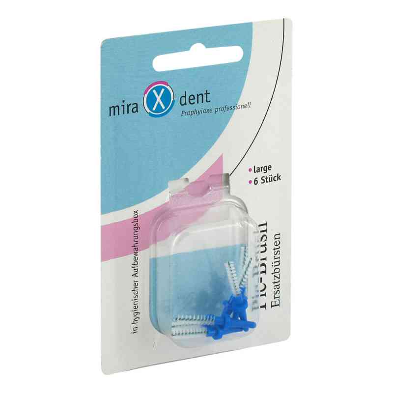 Miradent Interdentalbürsten Pic-Brush Ersatzbürsten large blau 6 stk von Hager Pharma GmbH PZN 02172449