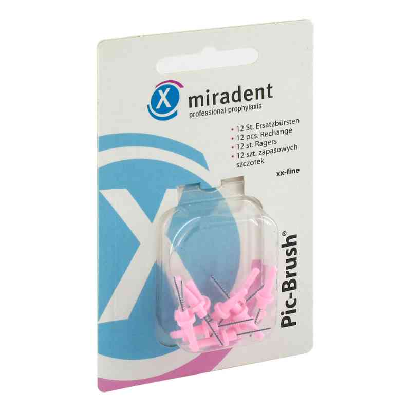 Miradent Interdentalbürsten Pic-Brush Ersatzbürsten xx-fein pink 12 stk von Hager Pharma GmbH PZN 03430741