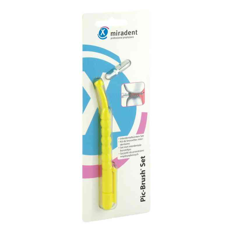Miradent Interdentalbürsten Pic-Brush Set gelb 1 stk von Hager Pharma GmbH PZN 04436941