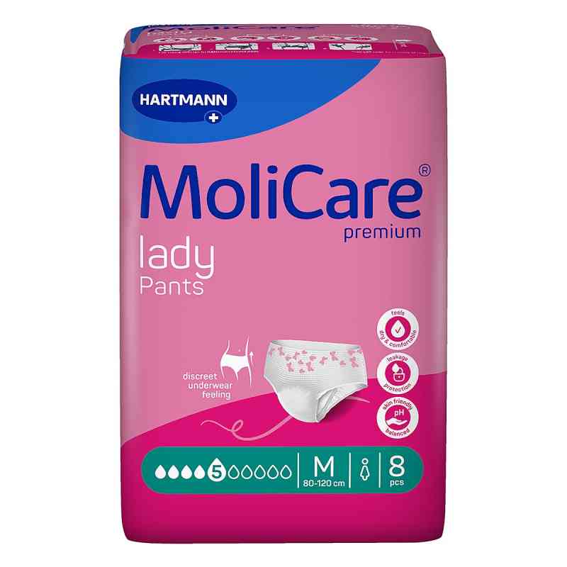 Molicare Premium Lady Pants 5 Tropfen M 8 stk von PAUL HARTMANN AG PZN 18300760