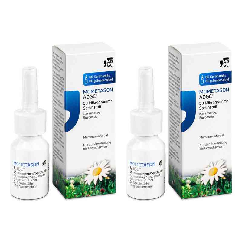 Mometason ADGC 50 µg/Sprühstoß Nasenspray 60 2x10 g von Zentiva Pharma GmbH PZN 08103700