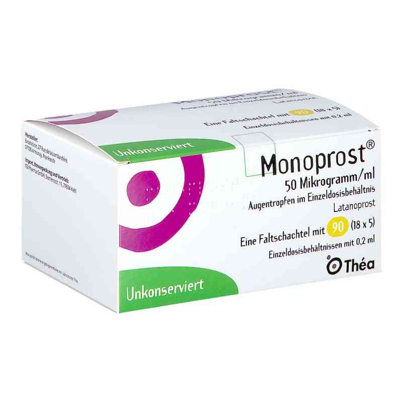 Monoprost 50 Mikrogramm/ml Augentropfen in Einzeldosen 90X0.2 ml