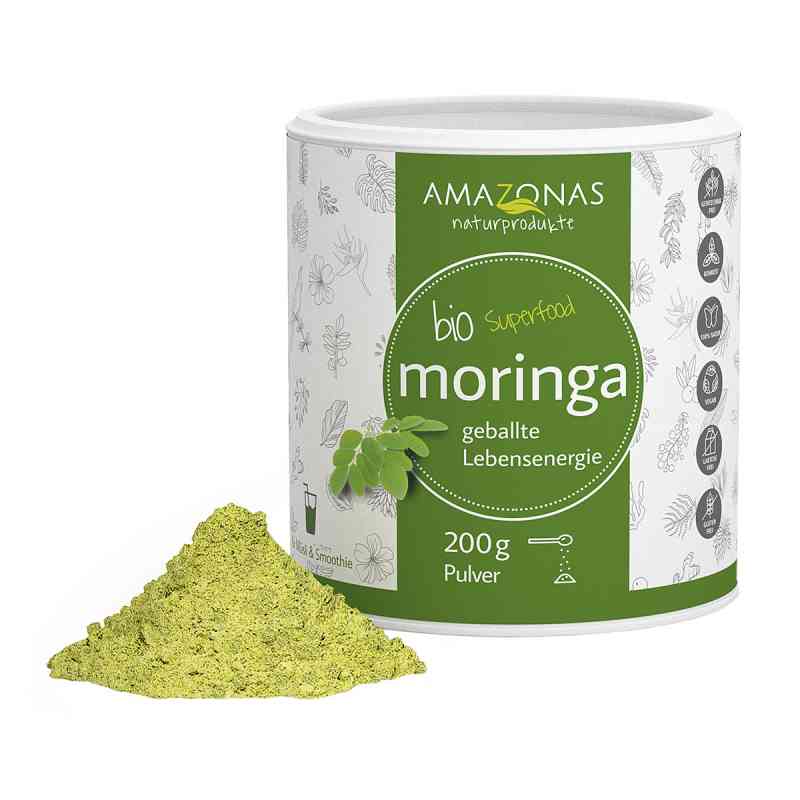 Moringa 100% Bio Pur Pulver 200 g von AMAZONAS Naturprodukte Handels GmbH PZN 11484633