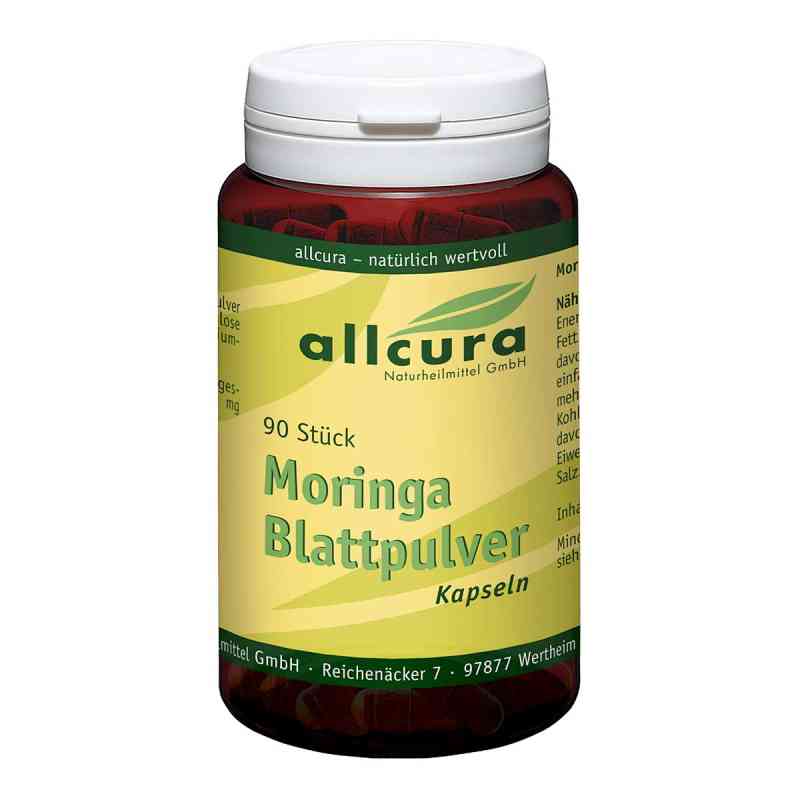 Moringa Blattpulver Kapseln 90 stk von allcura Naturheilmittel GmbH PZN 10054675