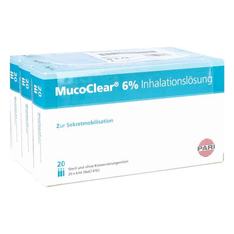Mucoclear 6% Nacl Inhalationslösung 60X4 ml von Pari GmbH PZN 03352998