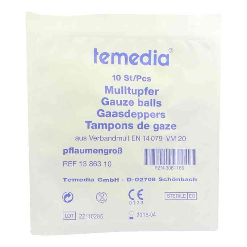 Mulltupfer pflaumengross steril 10 stk von Holthaus Medical GmbH & Co. KG PZN 03061166