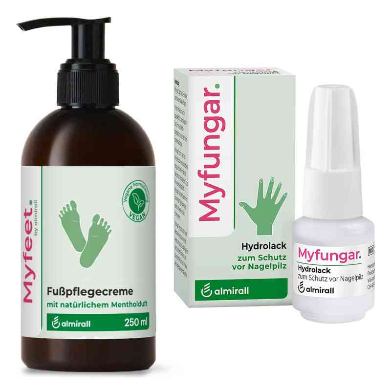 Myfeet By Almirall Fußpflegecreme + Myfungar Nagellack Lösung 1 Set von  PZN 08107769