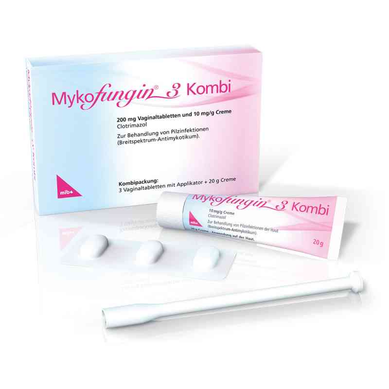 Mykofungin 3 Kombi 200 mg Vaginaltab.+10 mg/g Cre. 1 Pck von MIBE GmbH Arzneimittel PZN 13832268
