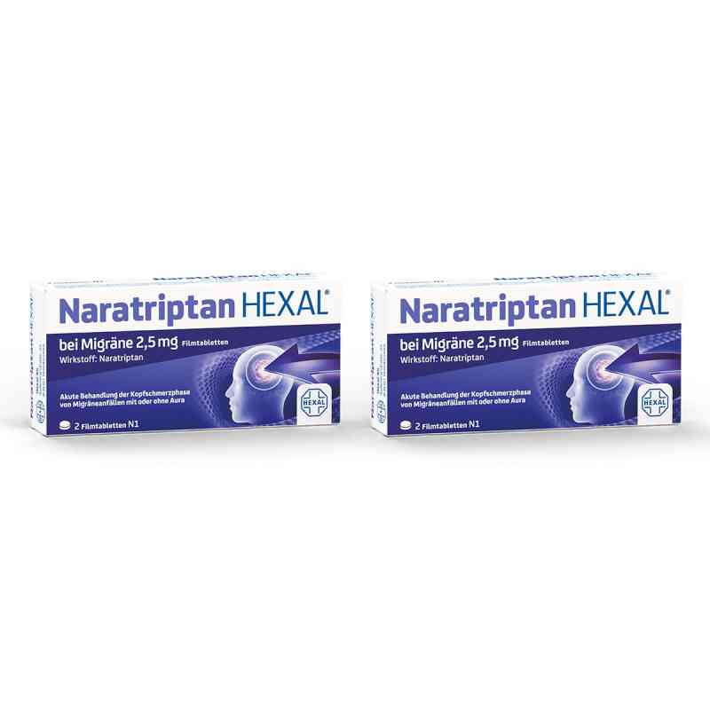 Naratriptan HEXAL® bei Migräne 2,5 mg Filmtabletten 2x2 stk von Hexal AG PZN 08102679