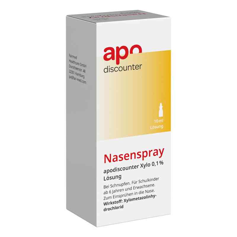 Nasenspray 0,1 % bei Schnupfen von apo-discounter 10 ml von Fairmed Healthcare GmbH PZN 16124098