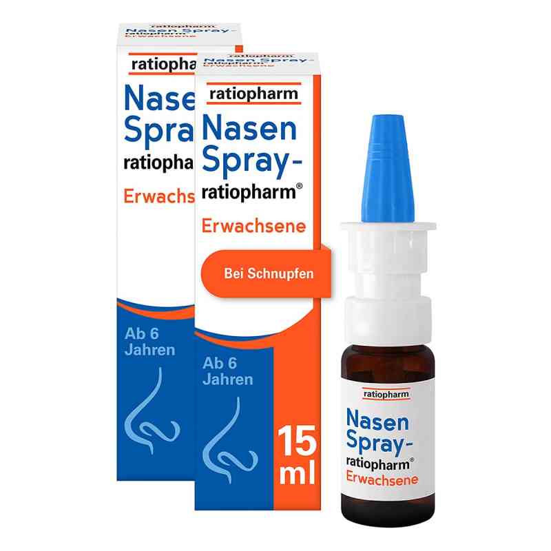 NasenSpray ratiopharm® Erwachsene 2x15 ml von ratiopharm GmbH PZN 08100764