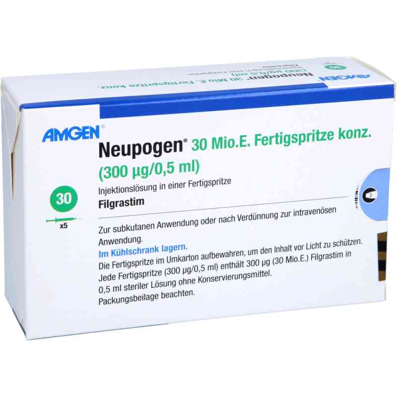 Neupogen 30 Mio.e. Fertigspritz.konz.300 [my]g/0,5 5 stk