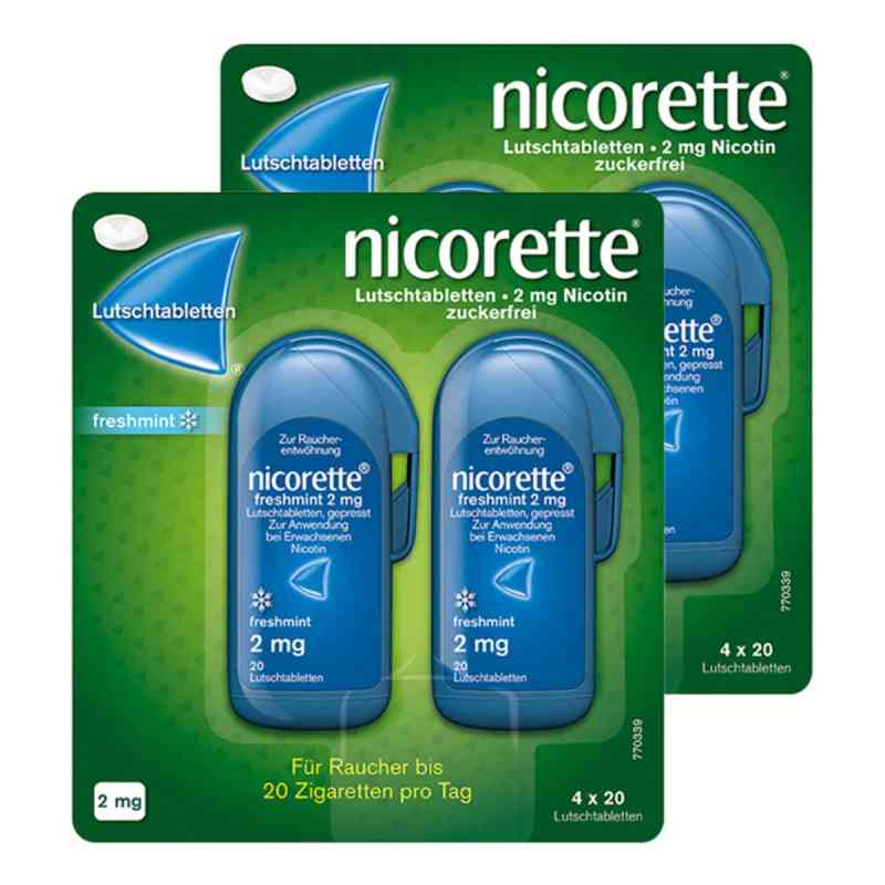 Nicorette freshmint Lutschtabletten – mit 2 mg Nikotin 2 x 80  stk von Johnson & Johnson GmbH (OTC) PZN 08101508