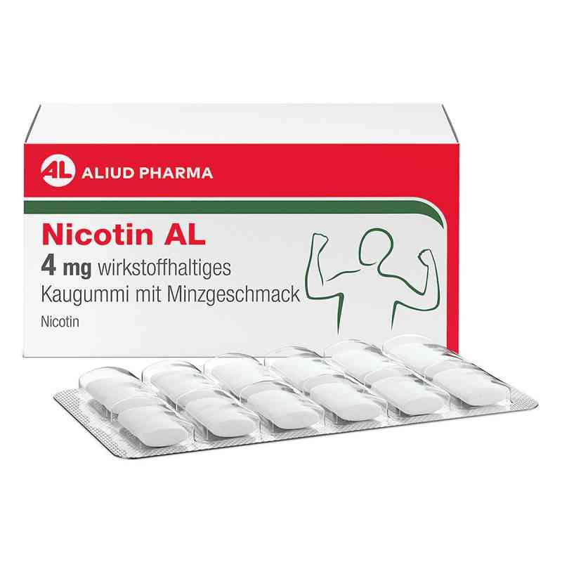 Nicotin AL 4 mg Kaugummi mit Minzgeschmack 96 stk von ALIUD Pharma GmbH PZN 20335659