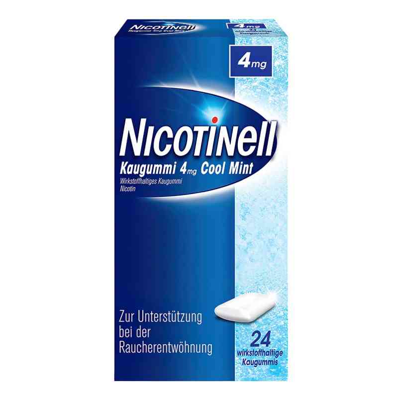 Nicotinell Kaugummi 4 mg Cool Mint (Minz-Geschmack) 24 stk von Cooper Consumer Health Deutschland GmbH PZN 06580369