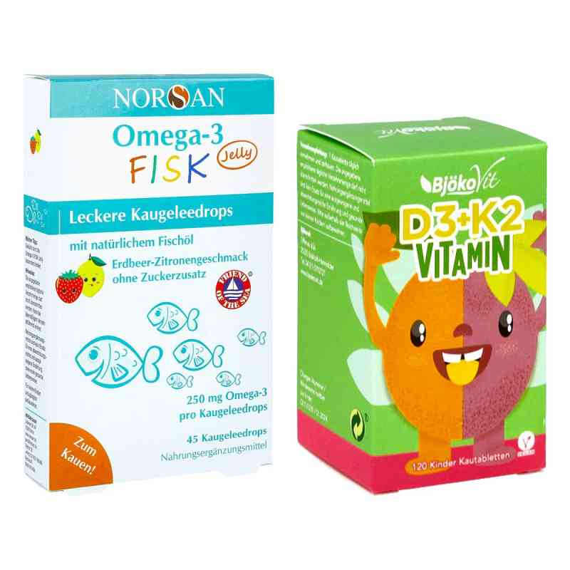 Norsan Omega-3 Fisk Jelly + BjökoVit Vitamin D3+K2 für Kinder 1 Pck von  PZN 08104768