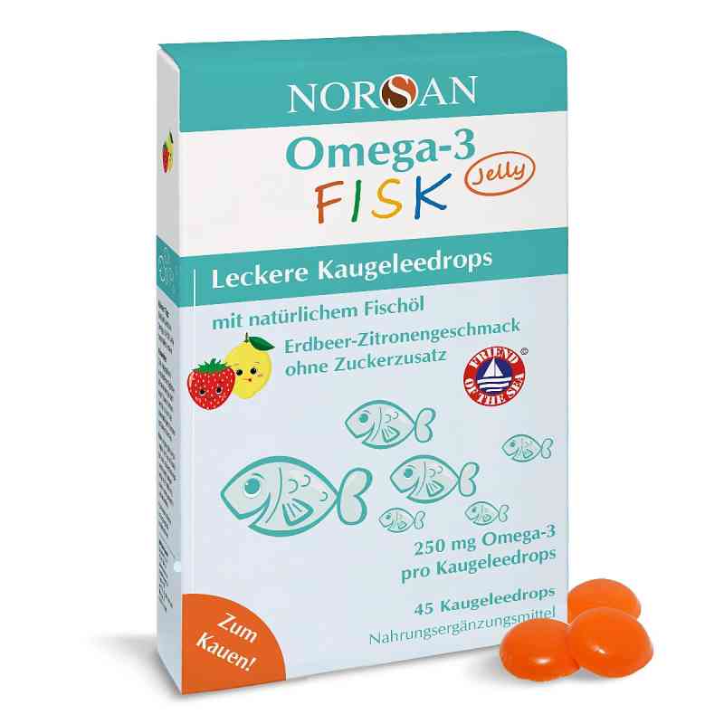 Norsan Omega-3 Fisk Jelly für Kinder Dragees 45 stk von NORSAN GmbH PZN 19052732