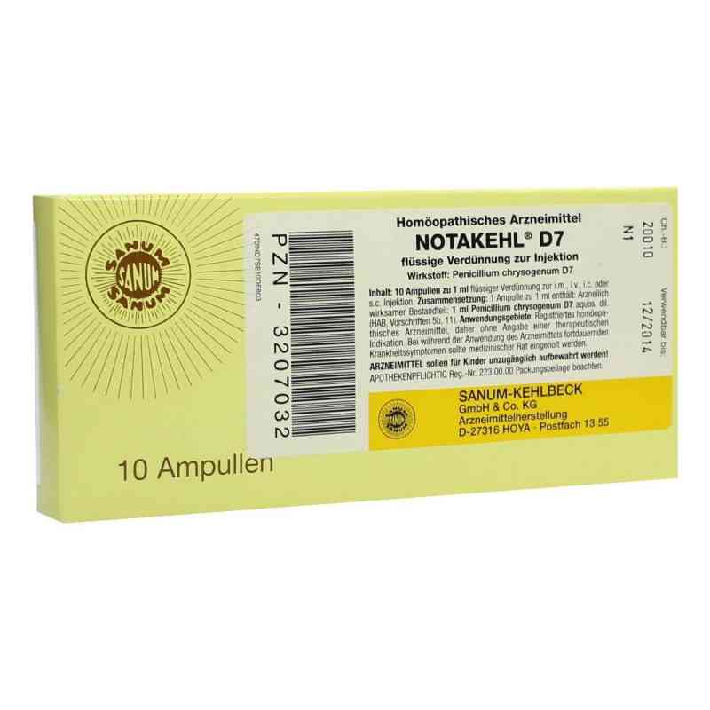 Notakehl D7 Ampullen 10X1 ml von SANUM-KEHLBECK GmbH & Co. KG PZN 03207032