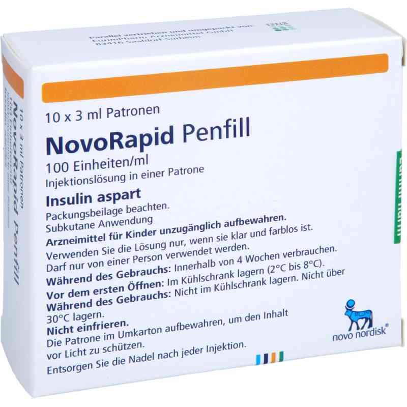 Novorapid Penfill 100 E/ml iniecto -lsg.i.e.patrone 10X3 ml von EurimPharm Arzneimittel GmbH PZN 06732945