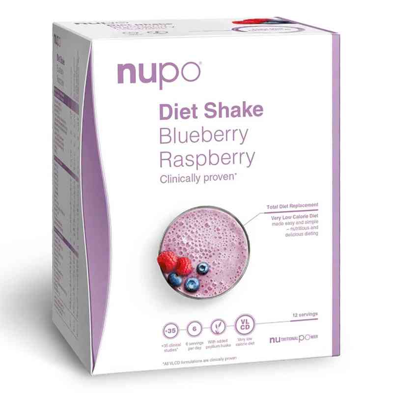 Nupo Diet Shake - Blueberry Raspberry 12 Portionen 384 g von Nupo ApS PZN 08106148
