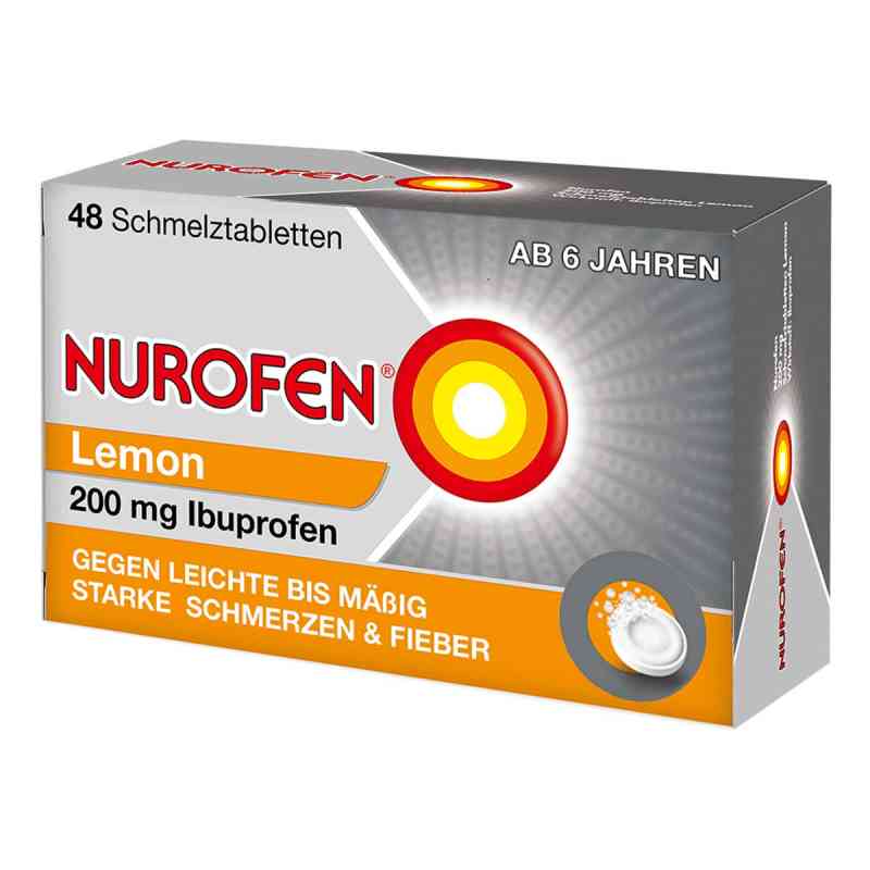 Nurofen 200 mg Schmelztabletten Lemon bei Kopfschmerzen 48 stk von Reckitt Benckiser Deutschland GmbH PZN 03443838