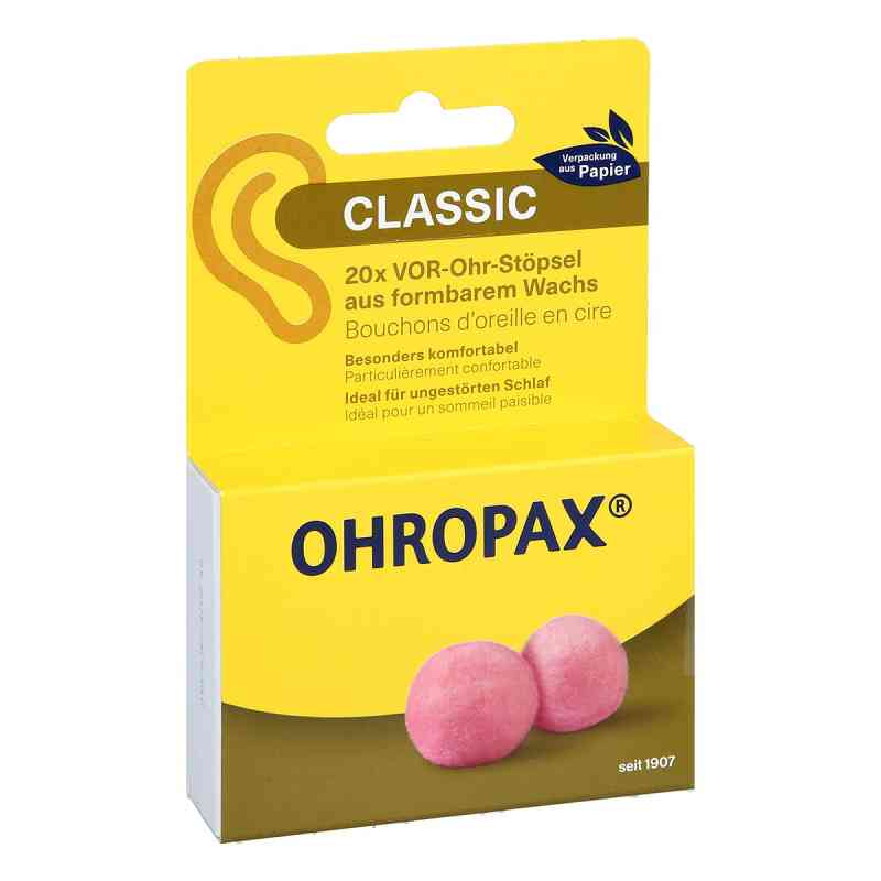 Ohropax Classic Wachs Vor-ohr Stöpsel 20 stk von OHROPAX GmbH PZN 19412604