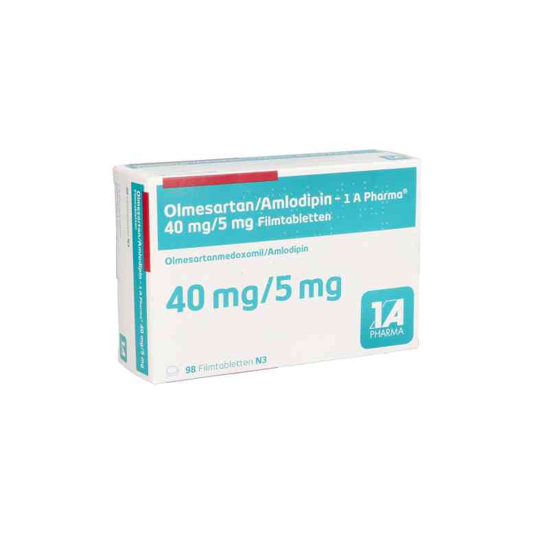 Olmesartan/amlodipin 1a Pharma 40 mg/5 mg Filmtab. 98 stk von 1 A Pharma GmbH PZN 13984653