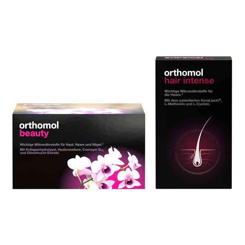 Orthomol Beauty Trinkfläschchen + Orthomol Hair Intense Kapseln 1 Set von Orthomol pharmazeutische PZN 08107196